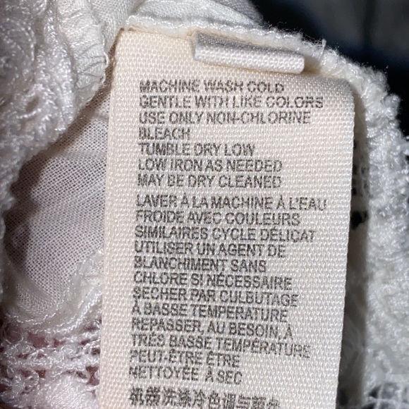 NWT FreePeople Ivory Lace Short Sleeve Off Shoulder Party Peasant Top in Ivory S - Picture 12 of 16